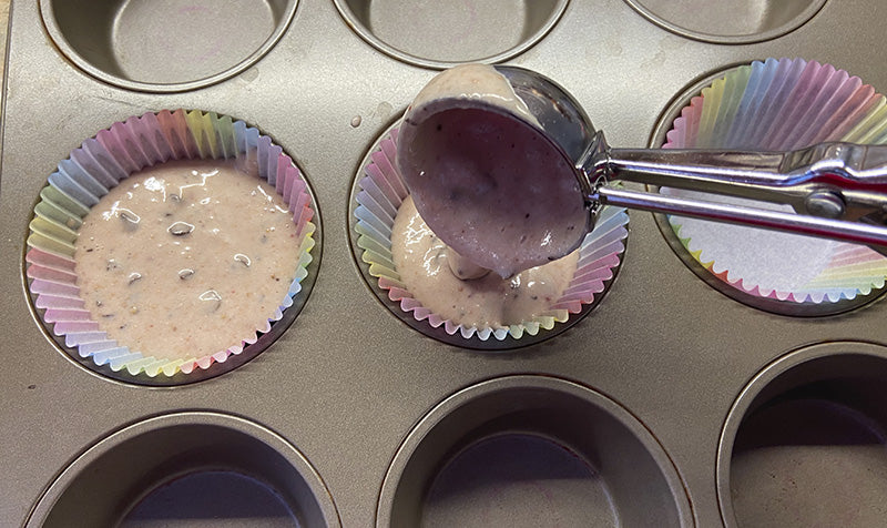 Muffins con fragole e cioccolato non dairy 