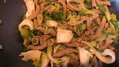 TORCHIETTI INTEGRALI S. CAPPELLI CON CALAMARI E ZUCCHINE