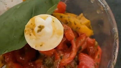 Vollkornnudeln mit Paprikacreme und Ricotta