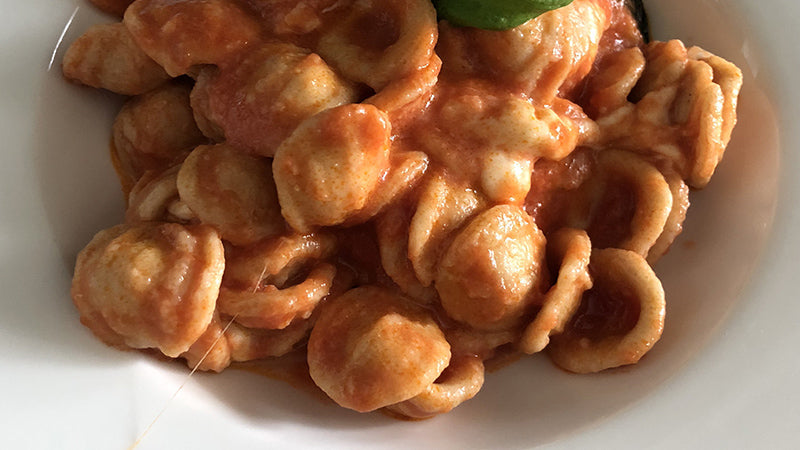 ORECCHIETTE WITH TOMATO AND MOZZARELLA