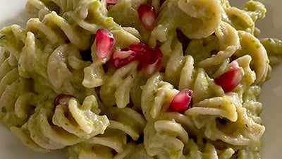pasta senatore cappelli con pesto di avocado