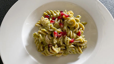 pasta senatore cappelli con pesto di avocado