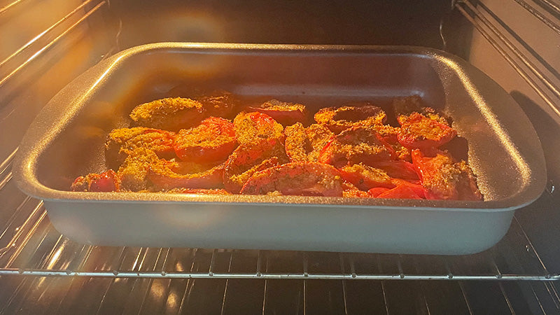 Raschiatelli integrali Senatore Cappelli con ricotta e pomodori al forno