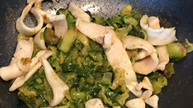 TORCHIETTI INTEGRALI S. CAPPELLI CON CALAMARI E ZUCCHINE