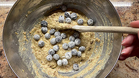 Muffin ai mirtilli e cioccolato con farina Verna 