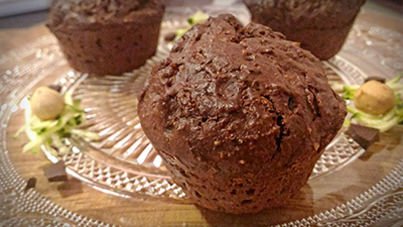 Muffin vegano con cioccolato e zucchine