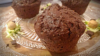Vegane Schokoladen-Zucchini-Muffins