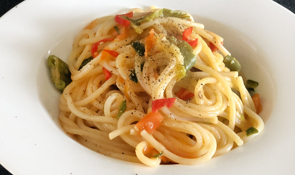 SPAGHETTI RISOTTO WITH VEGETABLES