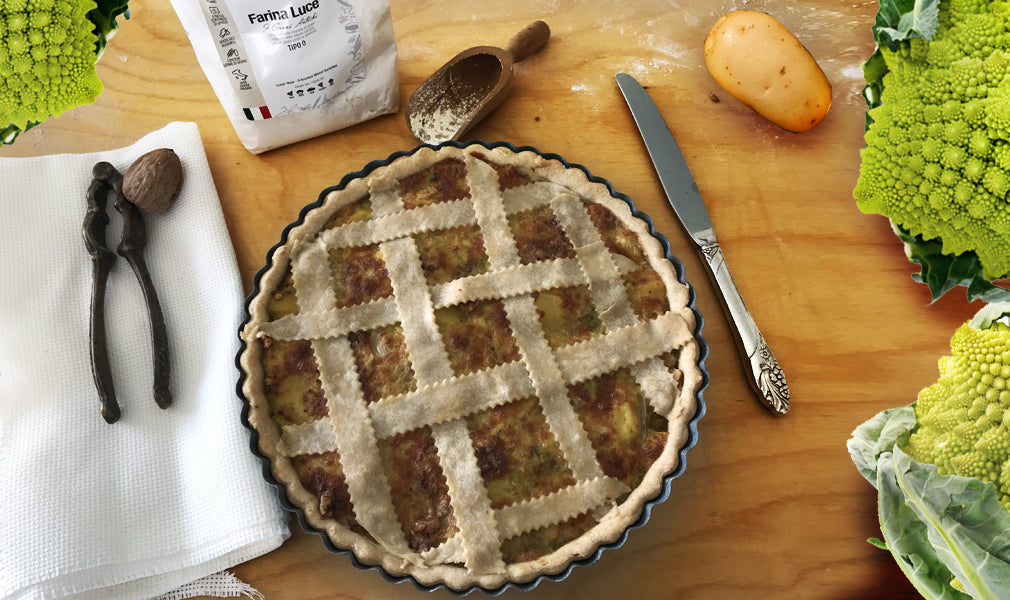 crostata salata con farina luce