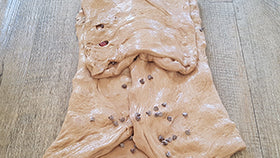 piegatura impasto pane alle ciliegie